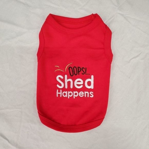 SHed Happens Dog T-Shirt Size Large - Picture 1 of 5